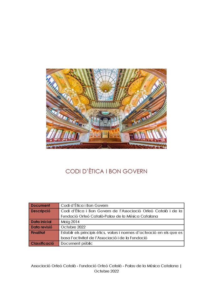 Code of Ethics and Good Governance
